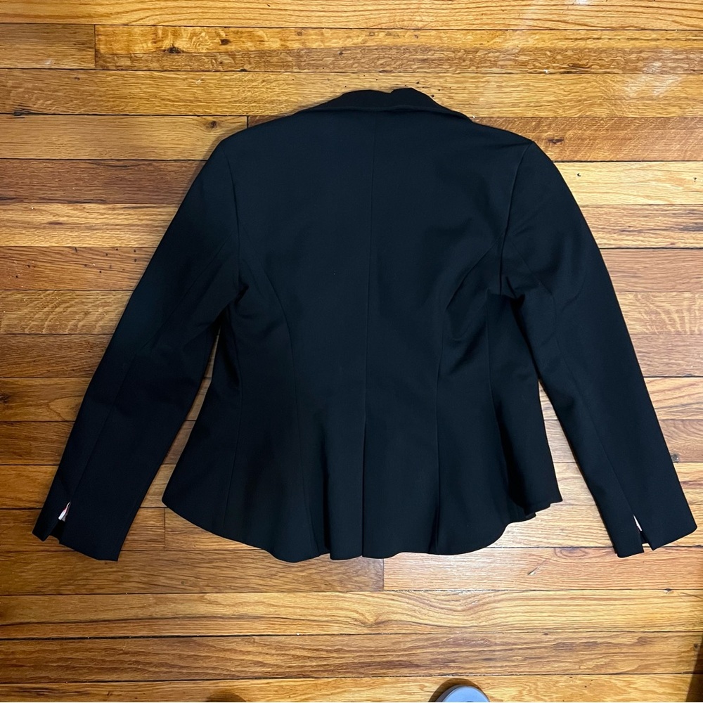 Anya Ponorovskaya Womens Blazer Black with Pink Floral Lining Size 4 - Picture 7 of 9